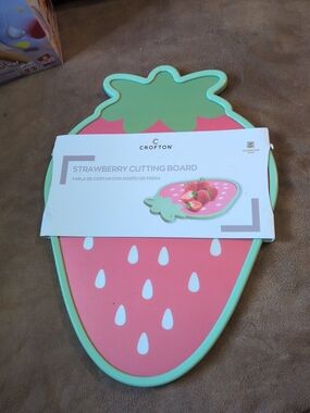Crofton Pink & Mint Strawberry Cutting Board